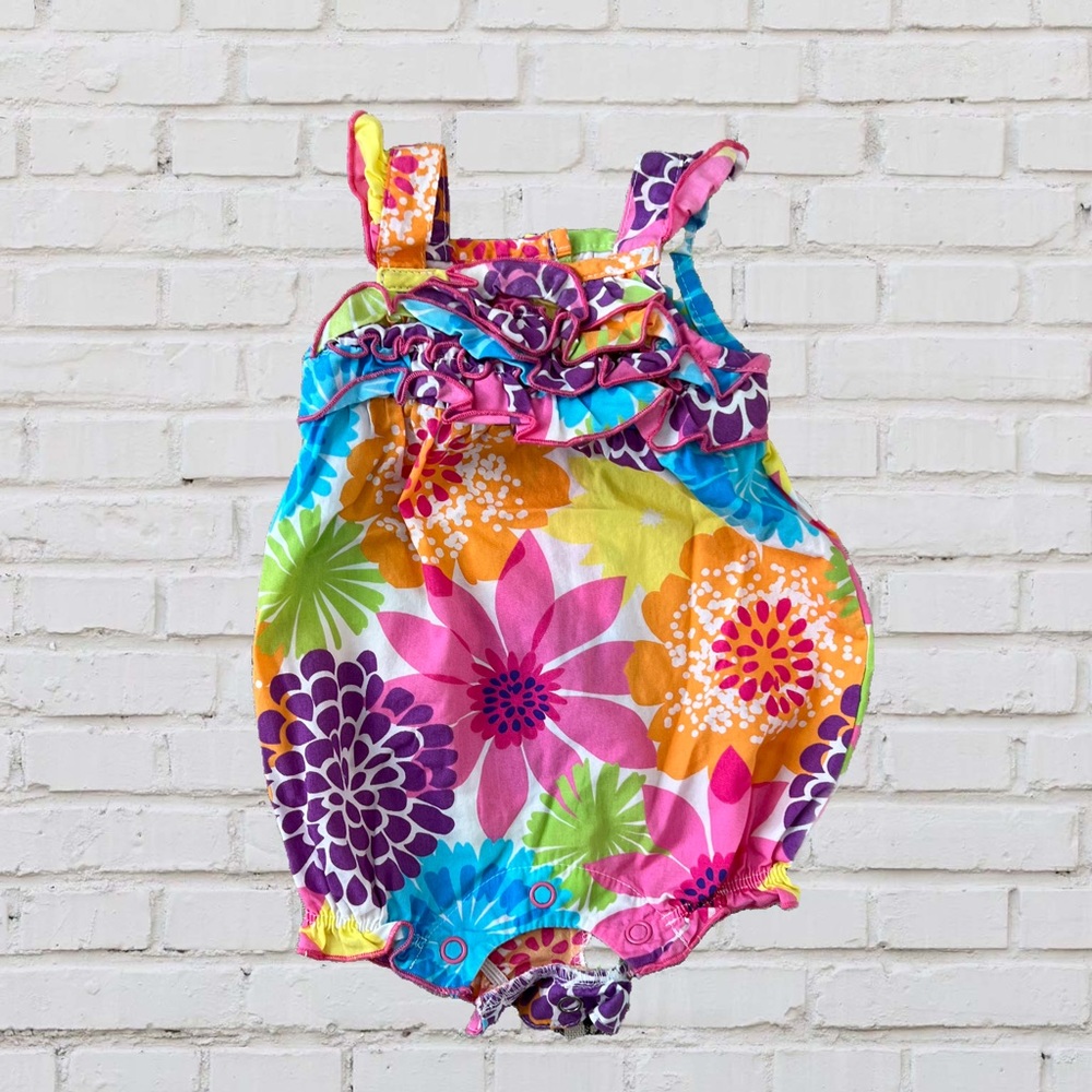 Carters Floral Romper, multicolor, summer newborn outfit